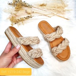 Chinelo Plataforma Bege...
